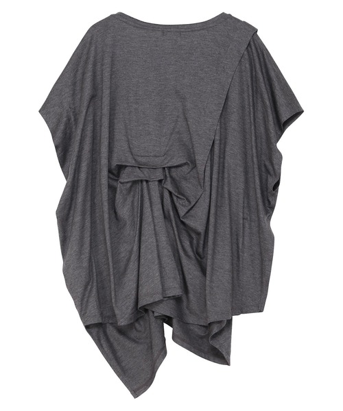 ZUCCa（ズッカ）の「DRAPE JERSEY / Tシャツ（Tシャツ/カットソー・レディース・ダークグレー/ブラック/カーキ・M size）」の4枚目の写真