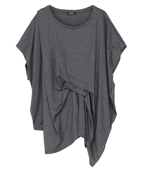 ZUCCa（ズッカ）の「DRAPE JERSEY / Tシャツ（Tシャツ/カットソー・レディース・ダークグレー/ブラック/カーキ・M size）」の5枚目の写真