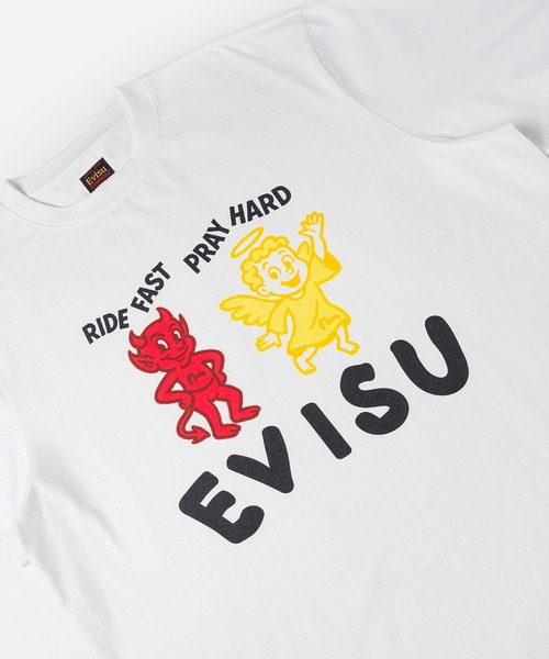 EVISU（エヴィス）の「" EJ, RIDE FAST PRAY HARD  S/S TEE"（Tシャツ/カットソー・メンズ・ホワイト・LARGE/MEDIUM）」の4枚目の写真