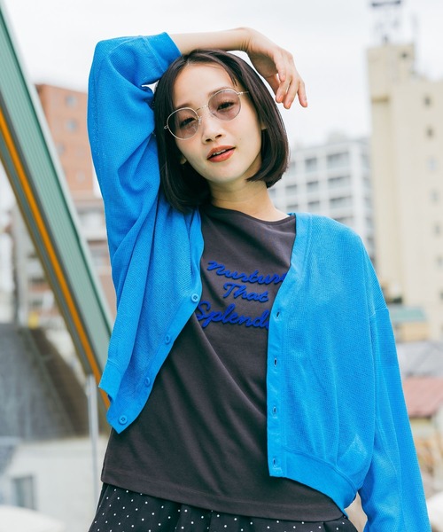 niko and...(ニコアンド)の「シアーワッフルカーディガン(カーディガン/ボレロ・レディース・オフホワイト/ブルー/ブラック・MEDIUM/LARGE)」の12枚目の写真