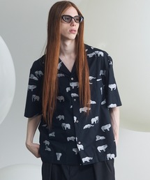 《UNISEX》【Italian Dead Stock Fabric】Prime-Over Open Collar Short Sleeve Shirt/【イタリアンデッドストックファブリック】プライムオーバーオープンカラーショートスリーブシャツ【MAISON SPECIAL/メゾンスペシャル】