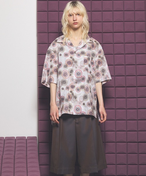 MAISON SPECIAL(メゾンスペシャル)の「《UNISEX》【Italian Dead Stock Fabric】Prime-Over Open Collar Short Sleeve Shirt/【イタリアンデッドストックファブリック】プライムオーバーオープンカラーショートスリーブシャツ【MAISON SPECIAL/メゾンスペシャル】(シャツ/ブラウス・メンズ・レッド/オレンジ/ブラウン/ホワイト/チャコールグレー/ブラック・2/1/0)」の15枚目の写真