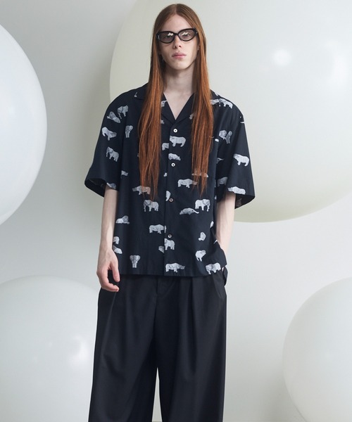 MAISON SPECIAL(メゾンスペシャル)の「《UNISEX》【Italian Dead Stock Fabric】Prime-Over Open Collar Short Sleeve Shirt/【イタリアンデッドストックファブリック】プライムオーバーオープンカラーショートスリーブシャツ【MAISON SPECIAL/メゾンスペシャル】(シャツ/ブラウス・メンズ・レッド/オレンジ/ブラウン/ホワイト/チャコールグレー/ブラック・2/1/0)」の17枚目の写真