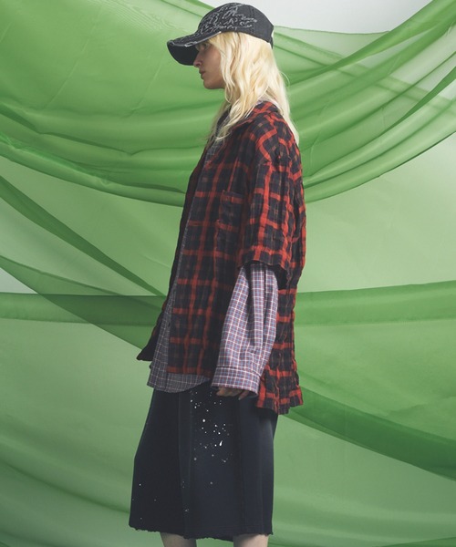 MAISON SPECIAL(メゾンスペシャル)の「《UNISEX》【Italian Dead Stock Fabric】Prime-Over Open Collar Short Sleeve Shirt/【イタリアンデッドストックファブリック】プライムオーバーオープンカラーショートスリーブシャツ【MAISON SPECIAL/メゾンスペシャル】(シャツ/ブラウス・メンズ・レッド/オレンジ/ブラウン/ホワイト/チャコールグレー/ブラック・2/1/0)」の13枚目の写真