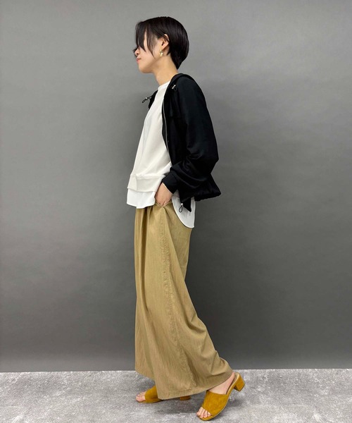 NICOLE white(ニコルホワイト)の「ワイドタックパンツ(その他パンツ・レディース・ベージュ/ブラック/チャコールグレー・FREE)」の20枚目の写真