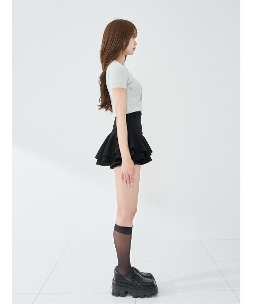 Darich(ダーリッチ)の「DRエンブロイダリービジューニットトップス(ニット/セーター・レディース・サックスブルー/ブラック/ホワイト/ピンク・FREE)」の8枚目の写真