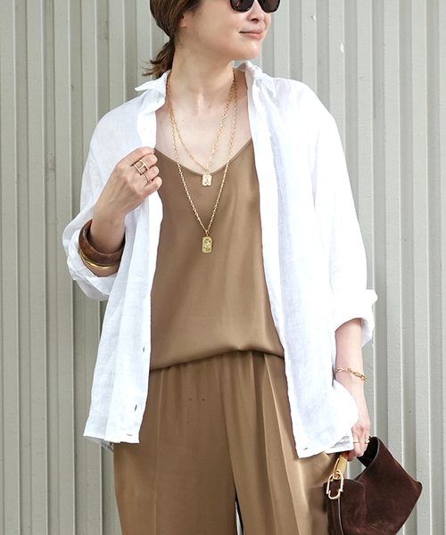 ★Deuxieme Class★新品★ washer シャツ ベージュ DEUXIEME CLASSE - 美品☆Deuxieme Classe washer シャツの通販 by