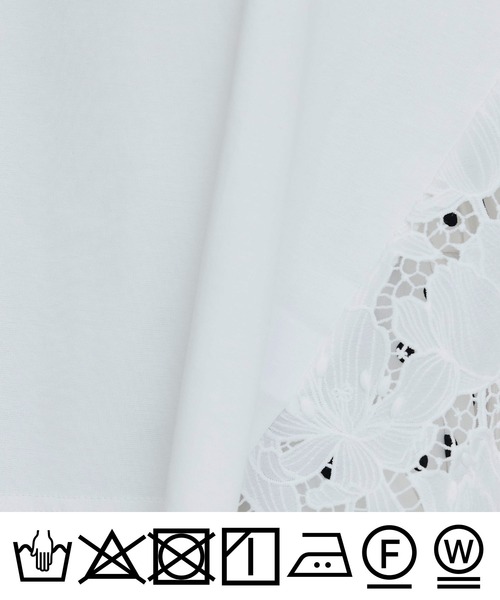 PICCIN PERLA(ピッチンペルラ)の「バックレースプルオーバー(Tシャツ/カットソー・レディース・ブラック/オフホワイト・M)」の21枚目の写真