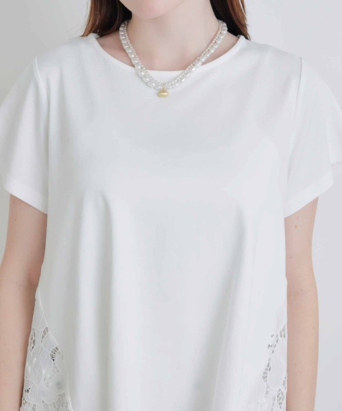 PICCIN PERLA(ピッチンペルラ)の「バックレースプルオーバー(Tシャツ/カットソー・レディース・ブラック/オフホワイト・M)」の17枚目の写真