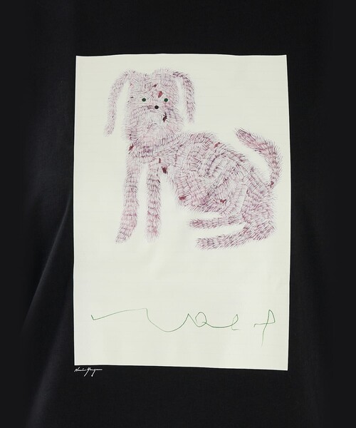 To b. by agnes b.（トゥービーバイアニエスベー）の「Dog T オーガニックコットン 半袖 アーティストTシャツ（Tシャツ/カットソー・レディース・ブラック・FREE）」の11枚目の写真