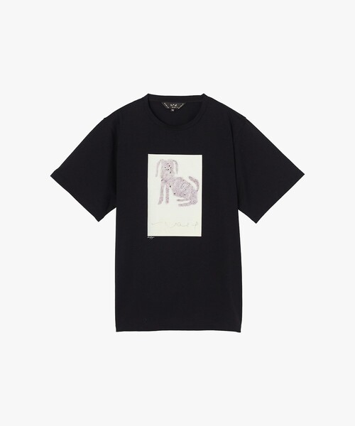 To b. by agnes b.（トゥービーバイアニエスベー）の「Dog T オーガニックコットン 半袖 アーティストTシャツ（Tシャツ/カットソー・レディース・ブラック・FREE）」の2枚目の写真