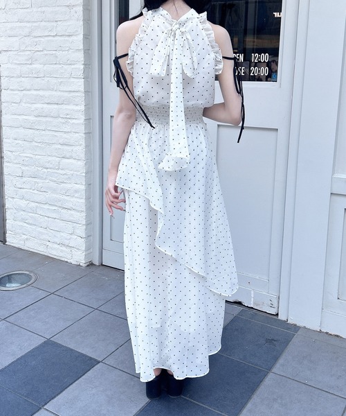 INGNI(イング)の「2Wayリボンアメスリロングワンピース(ワンピース・レディース・ホワイト系その他7/ブラック系/ホワイト系その他3・M)」の9枚目の写真