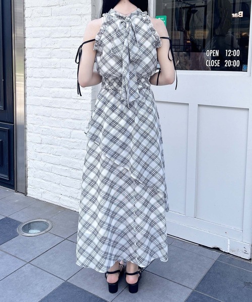 INGNI(イング)の「2Wayリボンアメスリロングワンピース(ワンピース・レディース・ホワイト系その他7/ブラック系/ホワイト系その他3・M)」の15枚目の写真