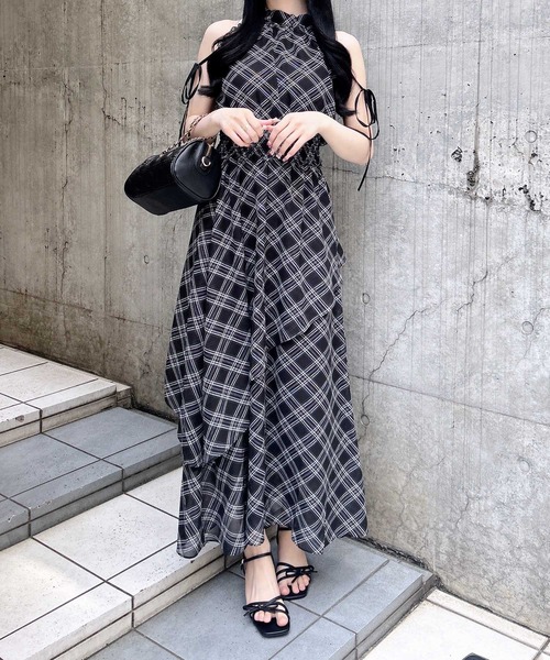 INGNI(イング)の「2Wayリボンアメスリロングワンピース(ワンピース・レディース・ホワイト系その他7/ブラック系/ホワイト系その他3・M)」の16枚目の写真