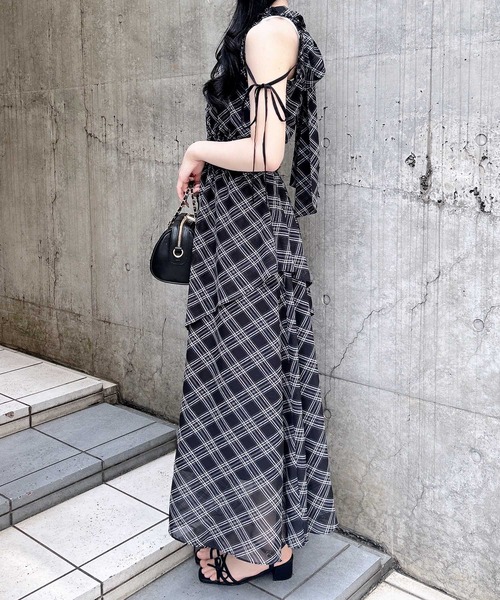 INGNI(イング)の「2Wayリボンアメスリロングワンピース(ワンピース・レディース・ホワイト系その他7/ブラック系/ホワイト系その他3・M)」の20枚目の写真