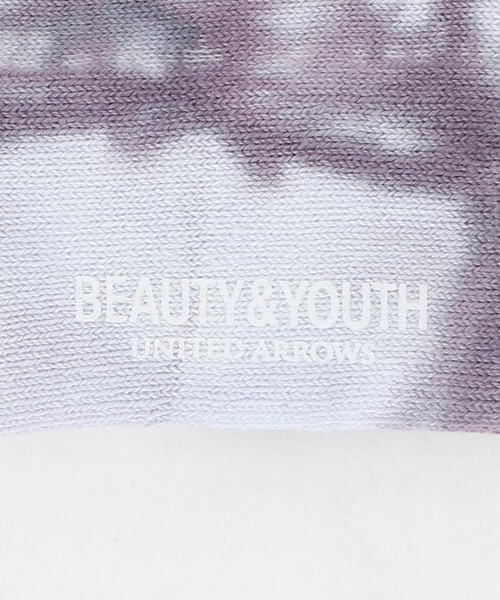 BEAUTY&YOUTH UNITED ARROWS(ビューティーアンドユースユナイテッドアローズ)の「2ライン ソフト パイル クウォータ― ソックス(ソックス/靴下・メンズ・ライトグレー/パープル・FREE)」の4枚目の写真