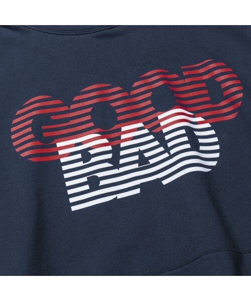 EXTRAORDINARY（エクストラオーディナリー）の「GOOD BAD PRINT HOODIE  NAVY（パーカー・メンズ・その他・LARGE/MEDIUM）」の5枚目の写真
