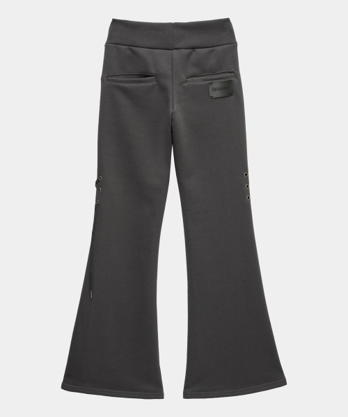 ETRE AU SOMMET(エトレオソメ)の「Lace Zipper Layer Bootcut Pants (Dark Gray)(その他パンツ・レディース・ダークグレー・FREE)」の7枚目の写真