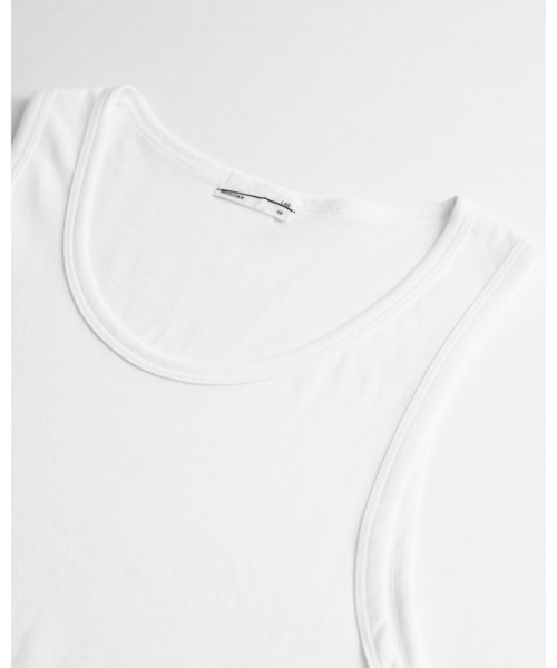 LAD MUSICIAN(ラッドミュージシャン)の「COTTON TWIST JERSEY TANK TOP(タンクトップ・メンズ・ホワイト/ブラック・42/44/46)」の4枚目の写真
