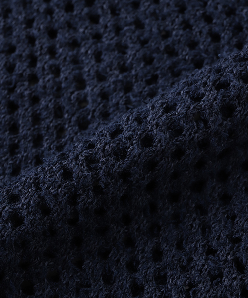 EDIFICE(エディフィス)の「《EDIFICE by PIPPIOLINO》コットン メッシュ スキッパー(ポロシャツ・メンズ・ネイビー/ホワイト・LARGE/MEDIUM)」の5枚目の写真