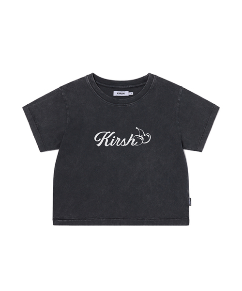 KIRSH（キルシー）の「ワーディングクロップピグメントTシャツ[ブラック]（Tシャツ/カットソー・レディース・その他・MEDIUM/SMALL）」の2枚目の写真