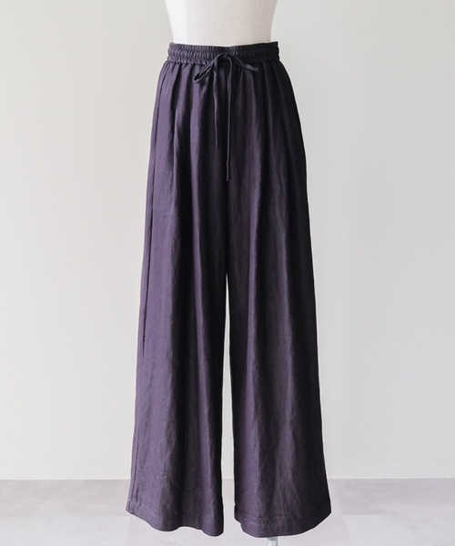 DOLLUPOOPS(ドールアップウップス)の「Easy Wide-Straight Pants(イージーワイドストレートパンツ)(その他パンツ・レディース・ブラック/ブルー・MEDIUM)」の2枚目の写真