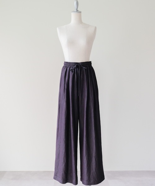 DOLLUPOOPS(ドールアップウップス)の「Easy Wide-Straight Pants(イージーワイドストレートパンツ)(その他パンツ・レディース・ブラック/ブルー・MEDIUM)」の19枚目の写真