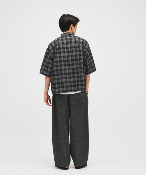 JOURNAL STANDARD J.S HOMESTEAD（ジャーナルスタンダードホームステッド）の「J.S.Homestead / シルクネップ ツイード インフレーション スラックス（スラックス・メンズ・ブラック/アイボリー/ブラウン・MEDIUM/LARGE）」の7枚目の写真