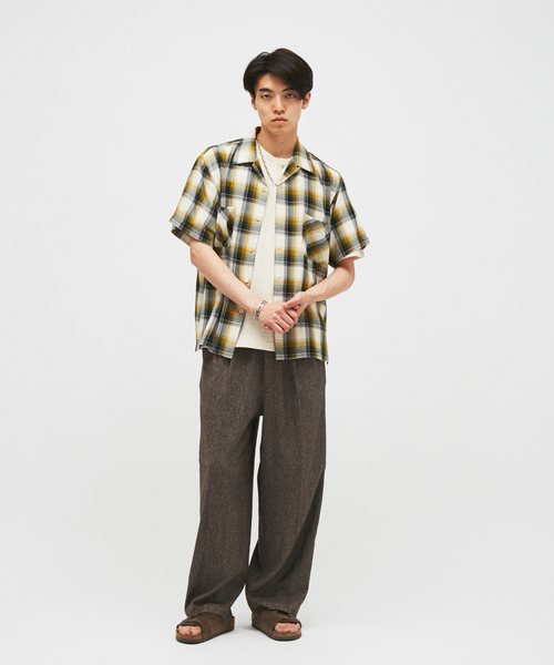 JOURNAL STANDARD J.S HOMESTEAD（ジャーナルスタンダードホームステッド）の「J.S.Homestead / シルクネップ ツイード インフレーション スラックス（スラックス・メンズ・ブラック/アイボリー/ブラウン・MEDIUM/LARGE）」の14枚目の写真