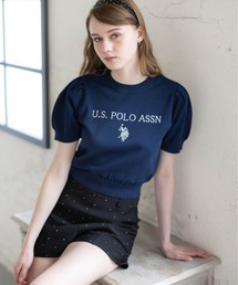 U.S. POLO ASSN. | 【U.S. POLO ASSN.】clear 別注 ロゴ刺繍半袖ニットトップス(ニット/セーター)