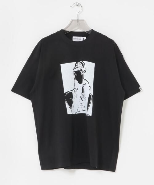 cotton pan(コットンパン)の「COTTON PAN 朝食を(Tシャツ/カットソー・メンズ・ホワイト/ブラック・SMALL/MEDIUM/LARGE)」の1枚目の写真