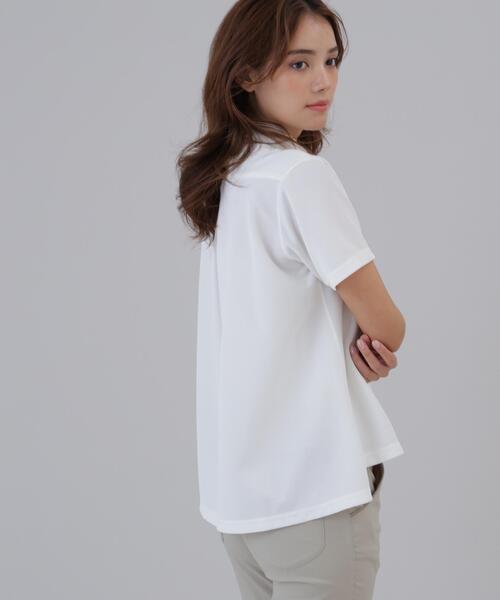 St ANDREWS(セントアンドリュース)の「【St ANDREWS】ドットバーズアイ半袖シャツ (WOMENS)(ポロシャツ・レディース・ホワイト/ブラック・M/L/S)」の9枚目の写真