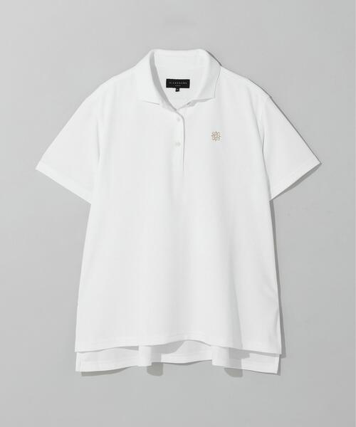 St ANDREWS(セントアンドリュース)の「【St ANDREWS】ドットバーズアイ半袖シャツ (WOMENS)(ポロシャツ・レディース・ホワイト/ブラック・M/L/S)」の6枚目の写真