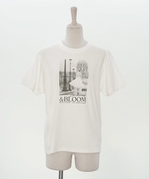 プリント Tシャツ （パリ風景フォト） ＆BLOOM（アンドブルーム）