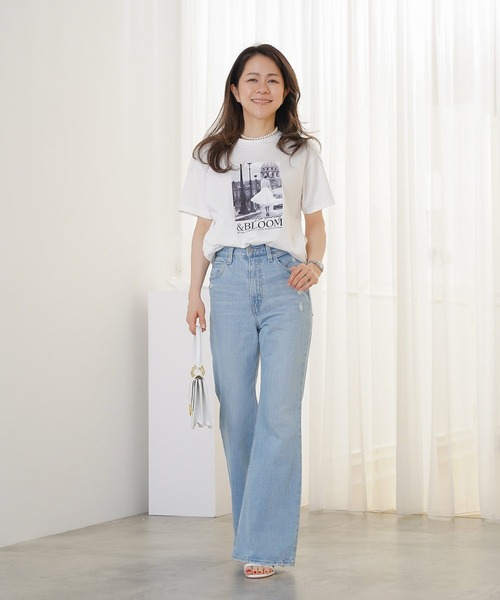 &BLOOM(アンドブルーム)の「プリント Tシャツ (パリ風景フォト) &BLOOM(アンドブルーム)(Tシャツ/カットソー・レディース・ホワイト・M/L)」の8枚目の写真