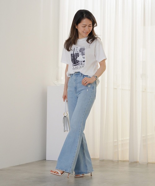 &BLOOM(アンドブルーム)の「プリント Tシャツ (パリ風景フォト) &BLOOM(アンドブルーム)(Tシャツ/カットソー・レディース・ホワイト・M/L)」の10枚目の写真