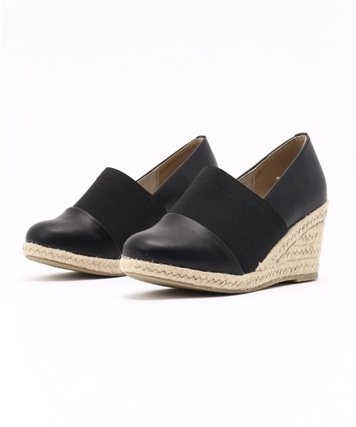 LBC(エルビーシー)の「ジュートウエッジパンプス (パンプス・レディース・シルバー/ブラック・MEDIUM/LARGE)」の1枚目の写真