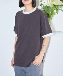 HEALTH KNIT TOMPKINS JERSEY RINGER S/S：Tシャツ
