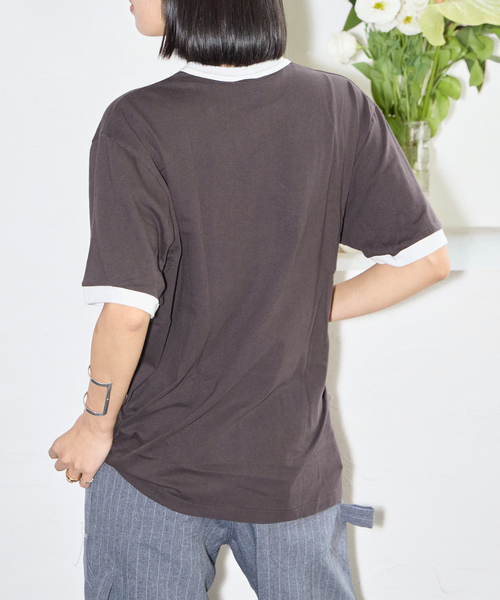 Healthknit(ヘルスニット)の「HEALTH KNIT TOMPKINS JERSEY RINGER S/S:Tシャツ(Tシャツ/カットソー・レディース・ブラック・LARGE)」の2枚目の写真