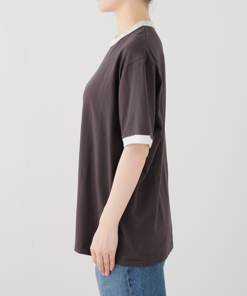 Healthknit(ヘルスニット)の「HEALTH KNIT TOMPKINS JERSEY RINGER S/S:Tシャツ(Tシャツ/カットソー・レディース・ブラック・LARGE)」の5枚目の写真
