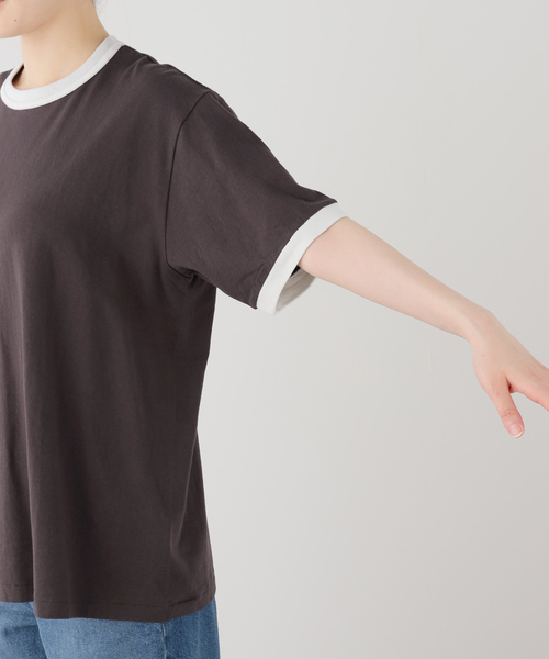 Healthknit(ヘルスニット)の「HEALTH KNIT TOMPKINS JERSEY RINGER S/S:Tシャツ(Tシャツ/カットソー・レディース・ブラック・LARGE)」の7枚目の写真