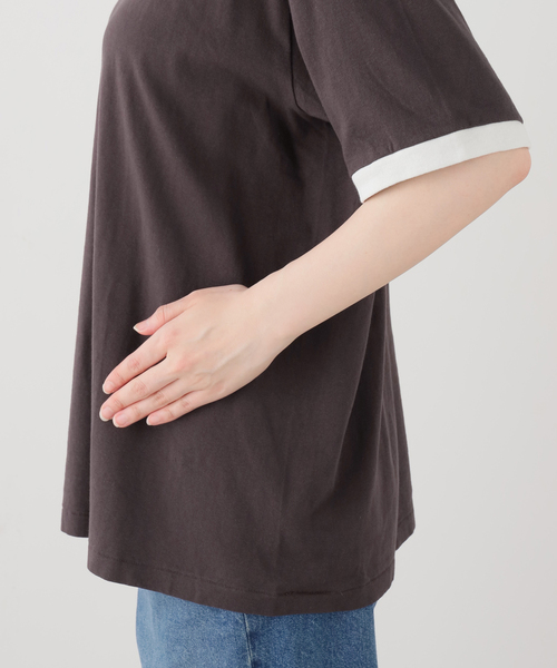 Healthknit(ヘルスニット)の「HEALTH KNIT TOMPKINS JERSEY RINGER S/S:Tシャツ(Tシャツ/カットソー・レディース・ブラック・LARGE)」の8枚目の写真