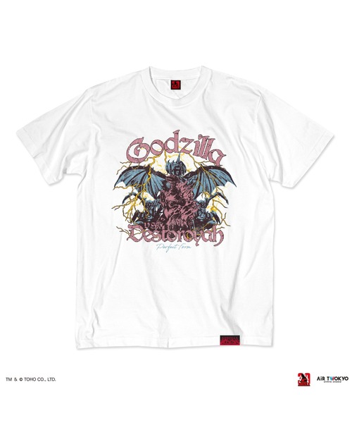 AIR TWOKYO(エアトゥーキョー)の「『ゴジラVSデストロイア』30周年 シーンイラストTシャツ 6(ゴジラ&デストロイア)(Tシャツ/カットソー・メンズ・スミクロ/ホワイト・LARGE/MEDIUM/SMALL/XX-LARGE/X-LARGE)」の8枚目の写真