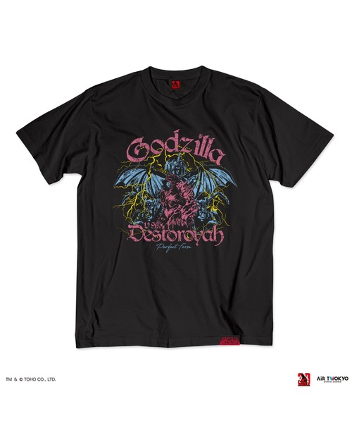 AIR TWOKYO(エアトゥーキョー)の「『ゴジラVSデストロイア』30周年 シーンイラストTシャツ 6(ゴジラ&デストロイア)(Tシャツ/カットソー・メンズ・スミクロ/ホワイト・LARGE/MEDIUM/SMALL/XX-LARGE/X-LARGE)」の4枚目の写真