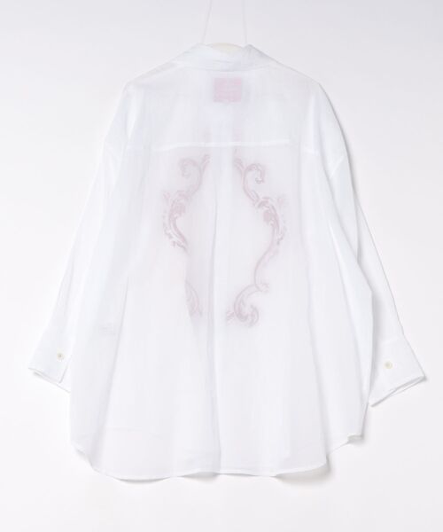 Vivienne Westwood(ヴィヴィアンウエストウッド)の「コットンボイルミラープリントシャツ(シャツ/ブラウス・レディース・ホワイト/ブラック・FREE)」の3枚目の写真