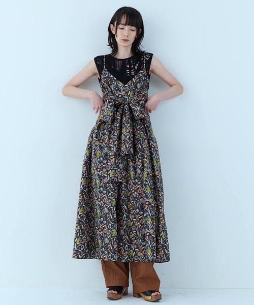 flaeu(フラユ)の「Vintage Flower Camisole Dress(ワンピース・レディース・ブラック/アイボリー・FREE)」の17枚目の写真