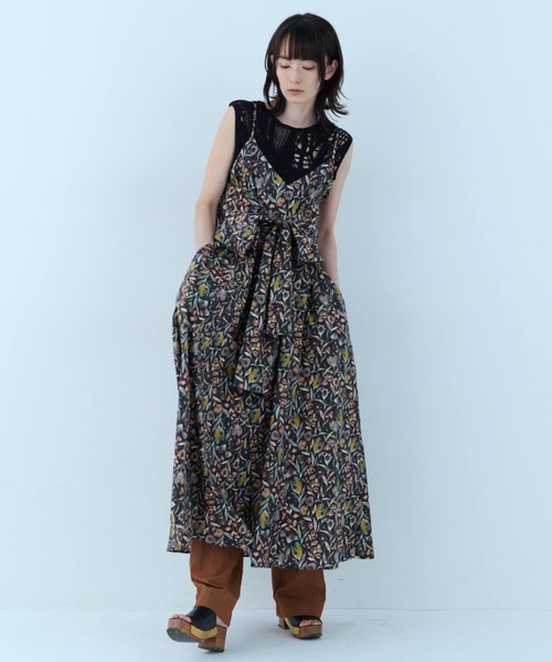 flaeu(フラユ)の「Vintage Flower Camisole Dress(ワンピース・レディース・ブラック/アイボリー・FREE)」の18枚目の写真