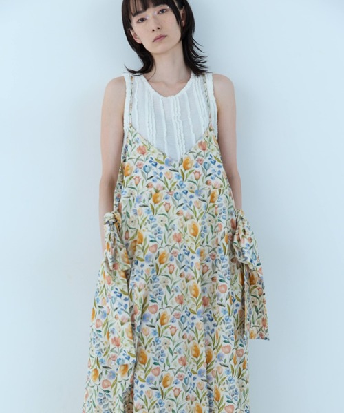 flaeu(フラユ)の「Vintage Flower Camisole Dress(ワンピース・レディース・ブラック/アイボリー・FREE)」の9枚目の写真