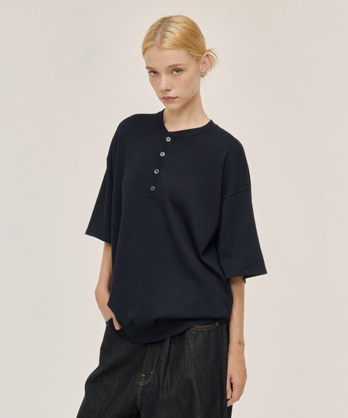 AZE H/S KNIT HENLEY（ニット/セーター）｜WYM LIDNM（ウィム バイ