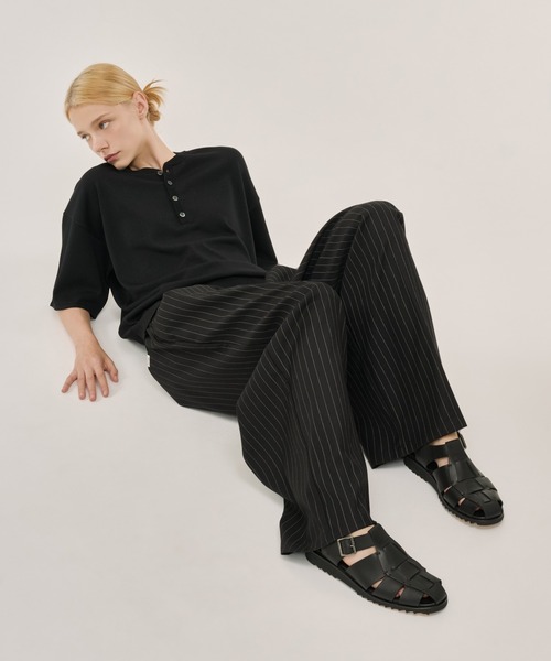 WETTEMPT(ウィテンプト)の「HIGH GAUGE HENRY NECK S/S KNIT / ハイゲージヘンリーネックS/Sニット(ニット/セーター・メンズ・ネイビー/グレー/ブラック・SMALL/MEDIUM/LARGE)」の17枚目の写真
